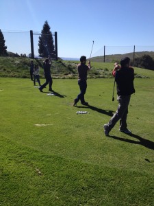 All never played golf before  2 hours of hitting balls 